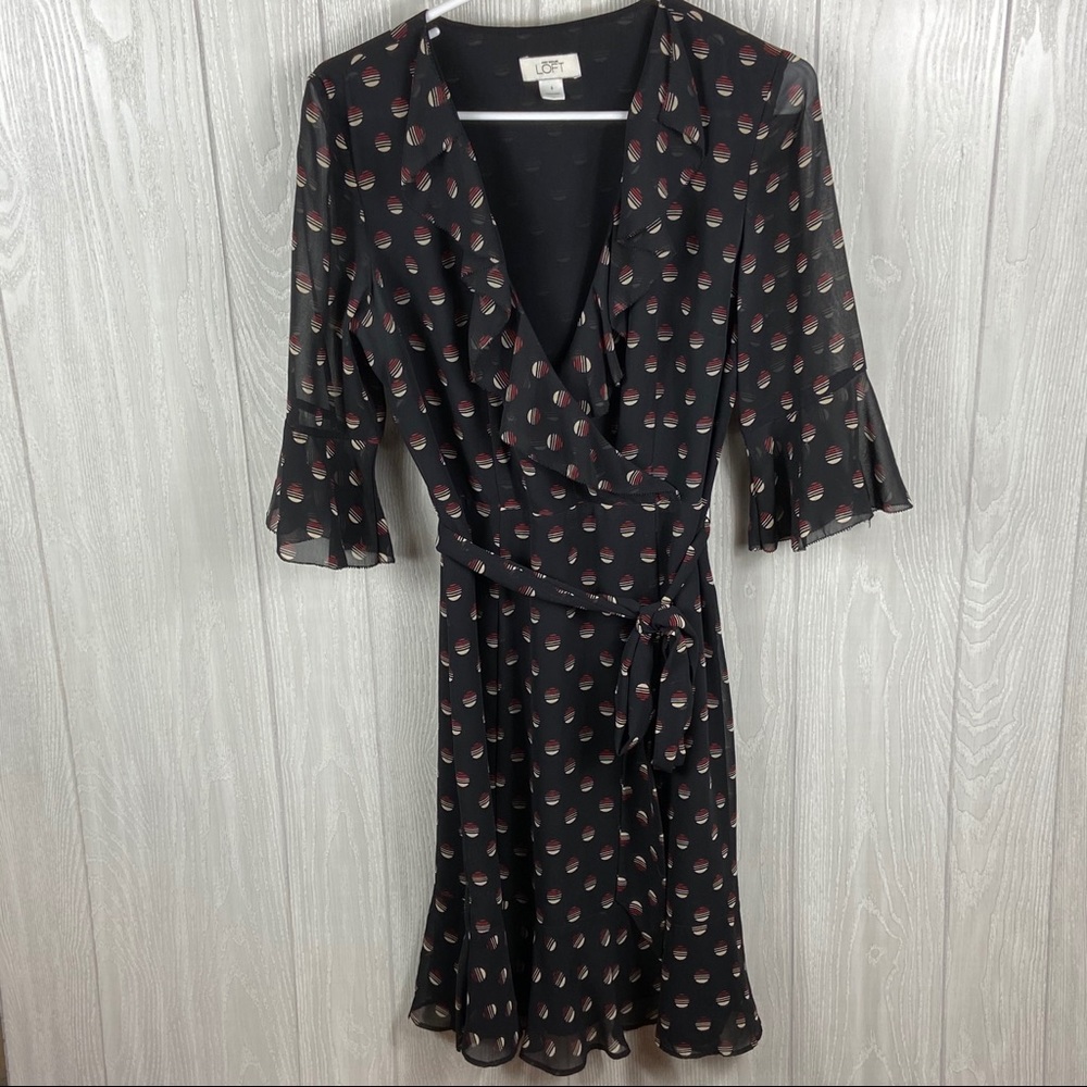 Ann Taylor Loft Ruffle Dress Size 6